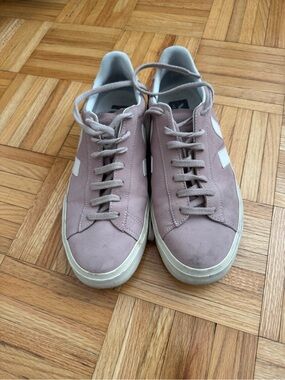 Men's Veja Suede Casual Sneakers - Dusty Pink